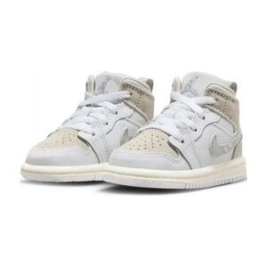 Baby/toddler shoes Jordan 1 Mid SE Craft Wht/Lt Orewood Brn-Grey